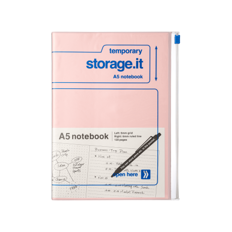 Блокнот A5 рожевий з синім Storage.It - D7273