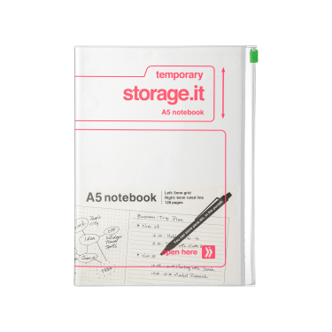 Блокнот A5 білий з рожевим Storage.It