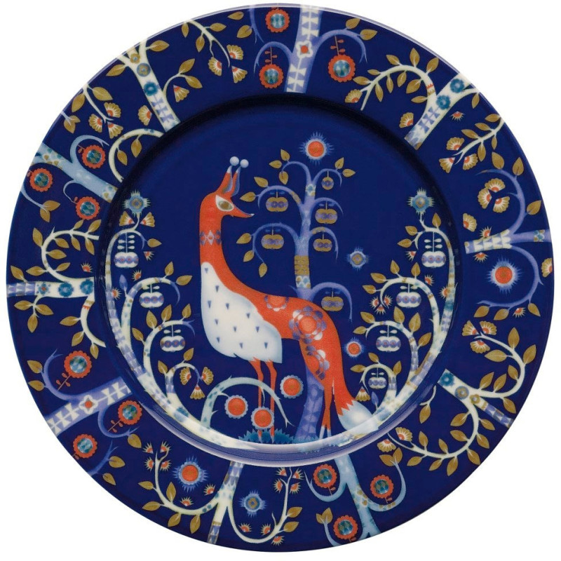 

Тарілка синя з малюнком 22см Taika, iittala