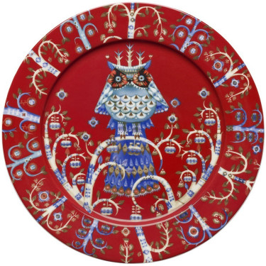 Тарелка красная с рисунком 27см Taika, Iittala - 18205