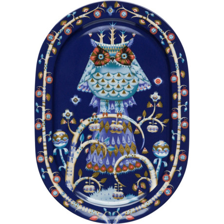 Блюдо для сервировки синее с рисунком 41см Taika, iittala - 16342