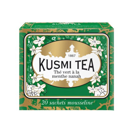 Чай зелений М'ята пакет. 20х2,2г, Kusmi Tea - 25171