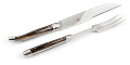 Набір з ножа та виделки з ручкою із буйволиного рогу (сталь), Forge de Laguiole - 19054