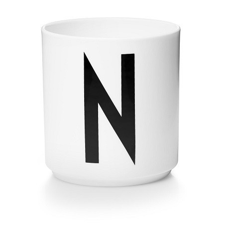 Персональна фарфорова чашка N, Design Letters - 42514