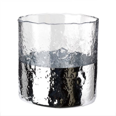 Склянка "Hurricane Ripple" срібного кольору 10,5х11см, Pols potten - 48384