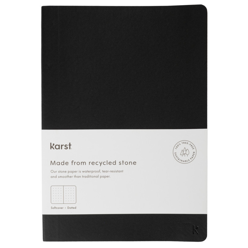 

Блокнот у м'якій обгортці чорний "Black" А5, Karst